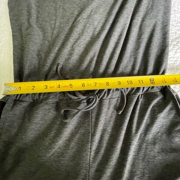 Womens Kyodan Charcoal Gray Jumpsuit with Drawstring waist and pockets Small - Picture 7 of 9